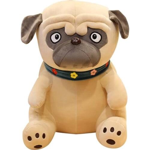 1pc Dropshipping Shar Pei Dog Plush Toy Simulation Dog Stuffed Doll Soft Plush Toys Reading Pillows Kids Pet birthday xmas gift