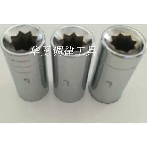 Piano tuning tool, wrench, wrench head, vanadium steel wrench head