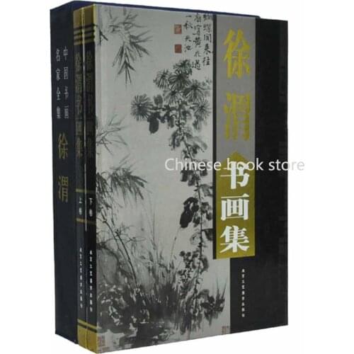 Chinese traditional gongbi ink brush paintings book: Xu Wei Paintings Works book Chinese drawing art book ,set of 2