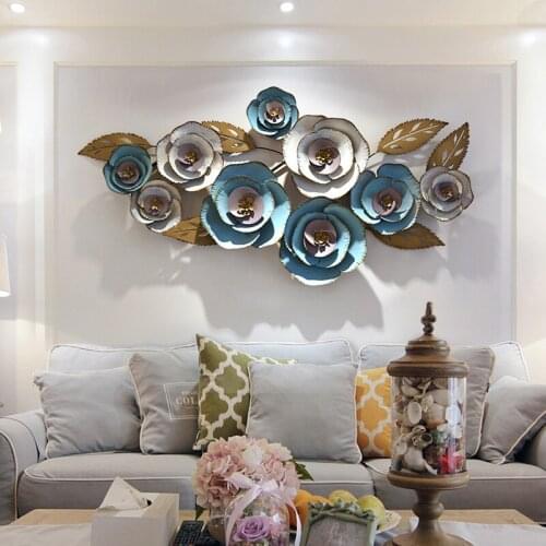 European-style Creative Pendant Wall Decoration Wall Hanging 3D Wrought Iron Wall Decoration on The Background Wall