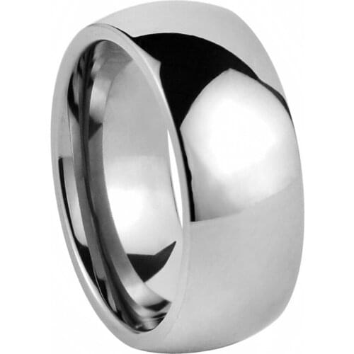 Domed Titanium Wedding Band for Woman width-7MM /TIRI001W7P