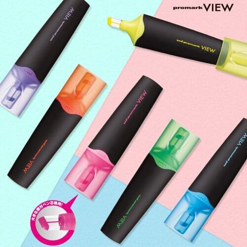 6pcs UNI Perspective Window Highlighter USP-200 Color Candy Color Marker Pen, Hand Account, Student Stationery Marker