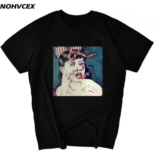 Eyeball Lick Suehiro Maruo Japan Anime Manga Horror Auge Junji Ito Men Cotton T-Shirt Funny Tees Tops