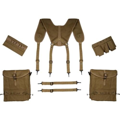 WWII WW2 US Hacksaw Ridge Army Medical Soldier Equipment Set Bag Pouch Belt Strap