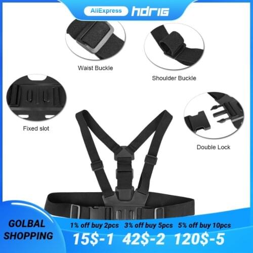 HDRIG Chest Band Strap and Multi-function Expansion Adapter Mount Chest Belt For GoPro Hero Mini Action Camera