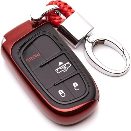 New TPU Car Key Cover Case For Jeep Grand Renegade 2014 2015 Cherokee Chrysler 200 300C Compass Patriot Wrangler Car Accessories