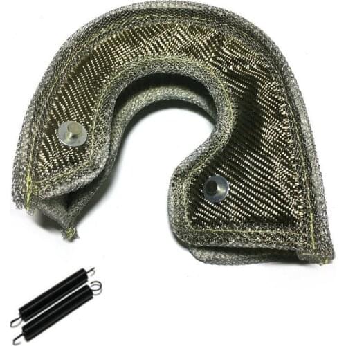 New T3 Lava Fiber Turbo Blanket Engine Heat Shield Barrier Titanium Turbocharger Cover Turbine House With Metal Mesh