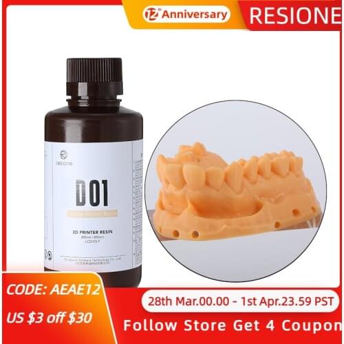 Resione D01 Resin 3d Printer Dental Resin Casting For Elegoo Anycubic Resin 3d Printer LCD DLP SLA 3d Liquid Photopolymer Resin