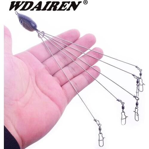1Pcs Fishing lure Rig 5 Arms Alabama Rig Head Swimming Bait Bass Swivel Snap Connector Minnow Fishing Group Lure Extend Bracket