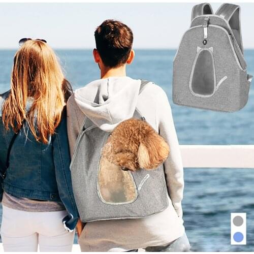 Pet Dog Cat Backpack Double Shoulder Pet Bag Portable Travel Backpack Outdoor Pet Carrier Bag Pet Dog Front Bag Mesh Backpack