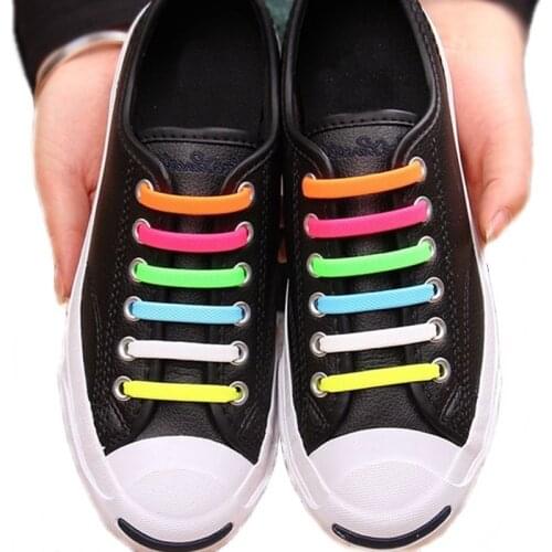 New Silicone Elastic Shoelaces Creative Lazy No Tie Shoelace Lacing Kids Adult Sneakers Quick Shoe Lace Zapatillas