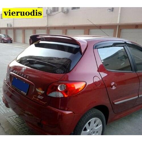 For Peugeot 207 Spoiler ABS Material Car Rear Wing Primer Color Rear Spoiler For Peugeot 206 207 Spoiler LF 2008-2013