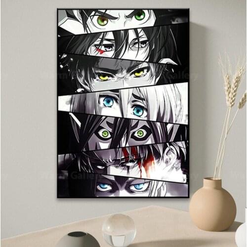 Japanese anime character eyes canvas painting art poster decorative painting mural home children room wall aesthetic decoration