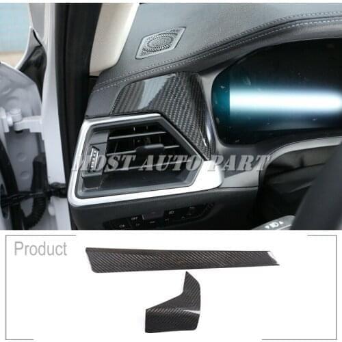 Carbon Fiber Interior Center Console Dashboard Protection Panel For BMW 3 Series G20 G21 G28 2019-2020 2pcs LHD Car Decoration