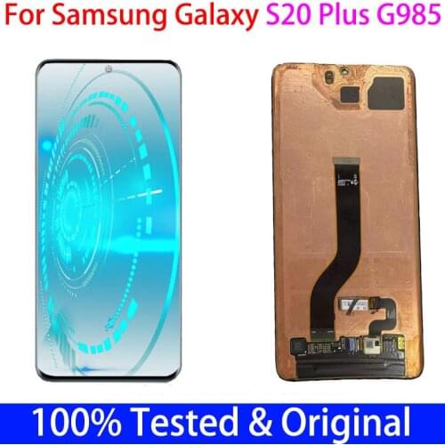 Original S20PLUS LCD For Samsung Galaxy S20 Plus lcd G985 G985F/DS lcd Display + Touch Screen Digitizer Assembl With Dead Pixels
