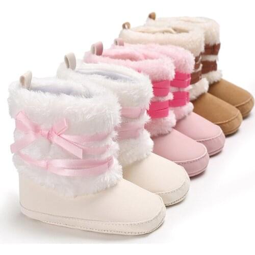 Winter 0-1 years old high soft bottom anti-skiing boots warm baby toddler shoes