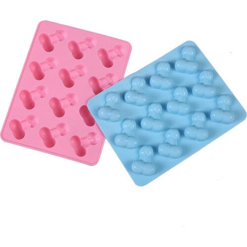 1 PCS Silicone Dick Ice Cube Penis moldes silicona Chocolate Soap Tray Cake Mold Mould Bakeware