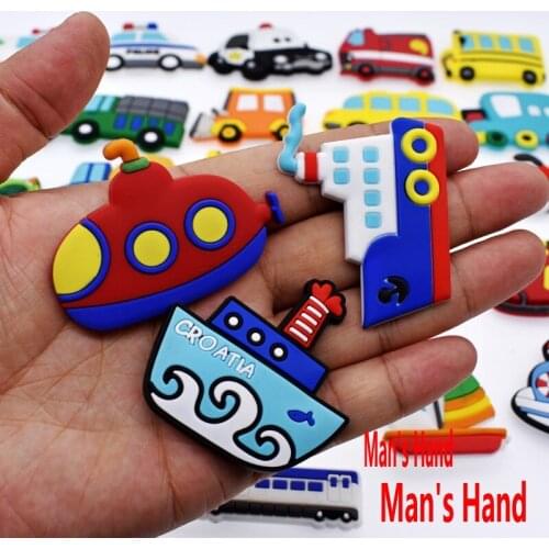 10 pcs Big Size 4-7 cm All Kinds Of Transporation Kids Girls Favor Cars Shoe Charms Ornaments