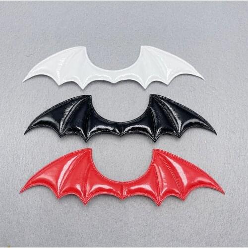 10pcs Halloween Demon Bat Wings Padded Appliques DIY Accessories Vampire Hair Clip Headwear Costume Jewelry Decoration Materials