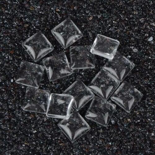100pcs/lot 8mm Handmade Square Cube Glass Cabochon For Pendant Bracelet Necklace Making