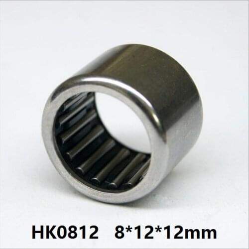 100pcs/lot HK0812 HK081212 Drawn Cup Type Needle Roller Bearing 8x12x12 mm Miniature free shipping good quality