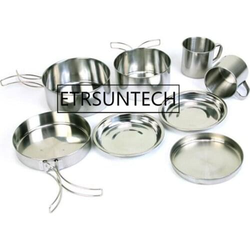 16sets Backpacking Camping Cookware Hiking Cookware Set Lightweight Folding Picnic Camp Cooking Gear