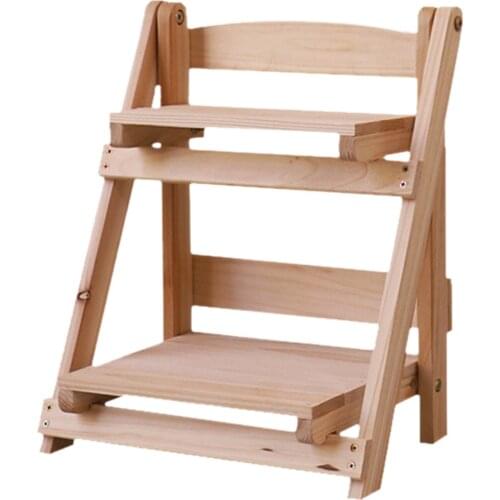 2 Tier Flower Pot Stands Rack Strong Standing Bonsai Holder Home Garden Indoor Display Plant Stand Shelf Wood Planter Pot Cosy