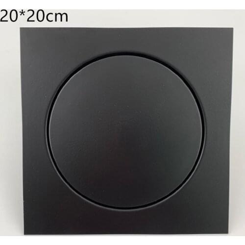 20*20cm Stainless Steel Black Pedal Bouncing Floor Drain Toilet Press Anti-insect and Deodorant Bathroom Floor Drain