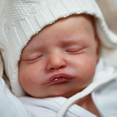 20 Inches Vinyl Reborn Doll Kit Hand Made Sleeping Baby Reborn Supply DIY Doll Kit Diy Toy for Fun Drop Shipping