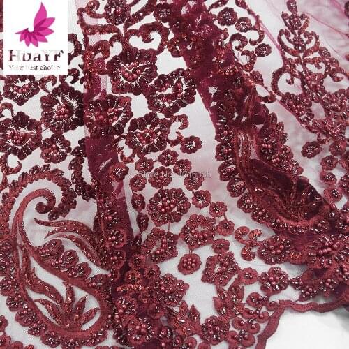 2020 Luxury Fashion African Lace Fabric High Quality Pink Lace Nigerian Lace Fabric High Quality Lace With Beaded 5yards