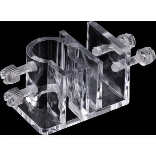 4 Pcs Aquarium Fish Tank Tube Clamp for 1" Water Pipe Easy to Install Clear