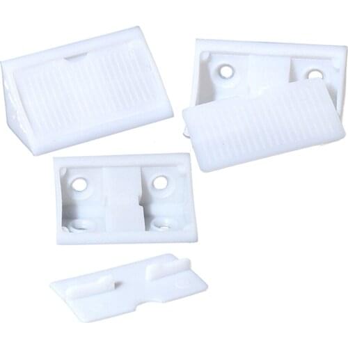 40pcs/lot Transparent Thick Plastic Nylon PVC Furniture Cabinet Corner Bracket Board Holder with 2 holes