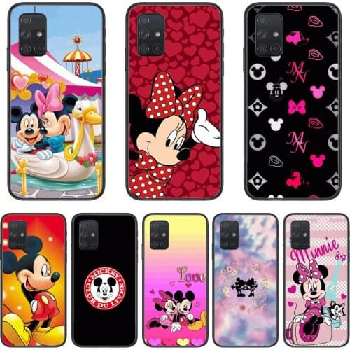 Mickey Phone Case Hull For Samsung Galaxy A 50 51 20 71 70 40 30 10 E 4G 5G S Black Shell Art Cell Cover