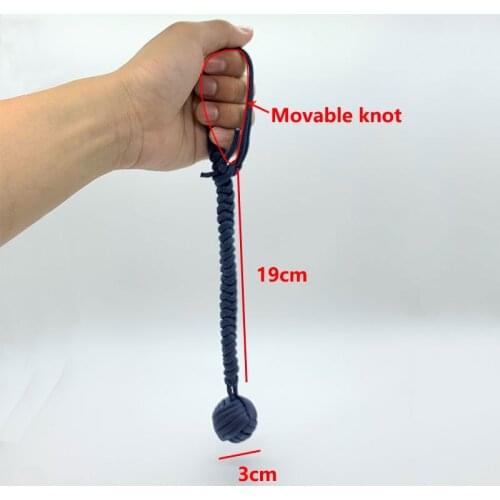 DIY Hanging Bracelet Outdoor EDC Self Defense Monkey Fist Rope Steel Ball Broken Window Breaker Personal Safety Keychain Tools