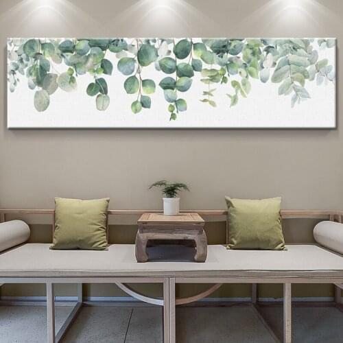 Wall Art Print Canvas Painting Fresh Green Big Leaves Nordic Posters And Prints Tropical Plants Wall Pictures For Living Room
