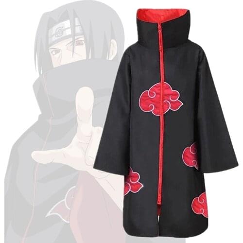 Anime Akatsuki Cloak Cosplay Costume Adult Printed Kakashi Robe Headband Costume