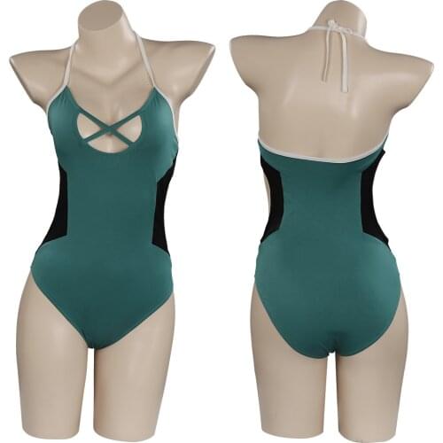 My Hero Academia Midoriya Izuku Swimwear Cosplay Costume Summer Women Girl One-piece swimsuit Jumpsuit