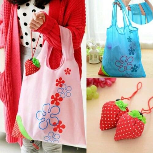 Floral Printing Handbag Reusable Folding Shopping Travel Shoulder Bag Recycle Storage Pouch (Random Floral) 2021
