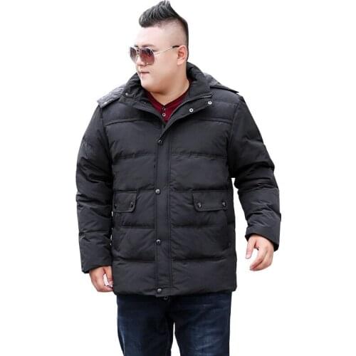 2019 New Fashion ,ens plus size Windbreaker Mens Winter park Hooded Warm jacket Casual long section Oversized 10XL Cotton Coat
