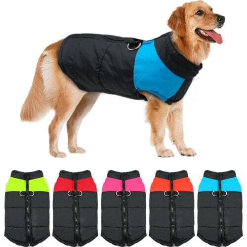 Dog Clothes for Large Dogs Winter Big Dog Clothes Coat Nylon Sport Jacket Warm Snow Vest Pets Labrador Chihuahua S-7XL Clothing