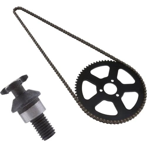 49cc T8F 6T Front Sprocket Pinion + 68 Links Chain 68T Rear Sprocket High Quality Durable Fit for 2-Stroke 49cc Mini Pocket Bike
