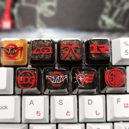 Custom Resin Keycap Personality Design Cartoon Axis Mechanical Keyboard Custom Keycaps For LOL Team Support