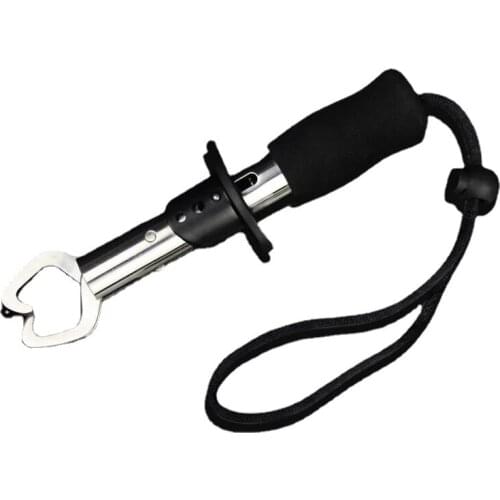 Hand Grip Portable Stainless Steel Fishing Grip Hook Lip Gripper Fish Grip Hook Fishing Tackle Tool 24cm 220g