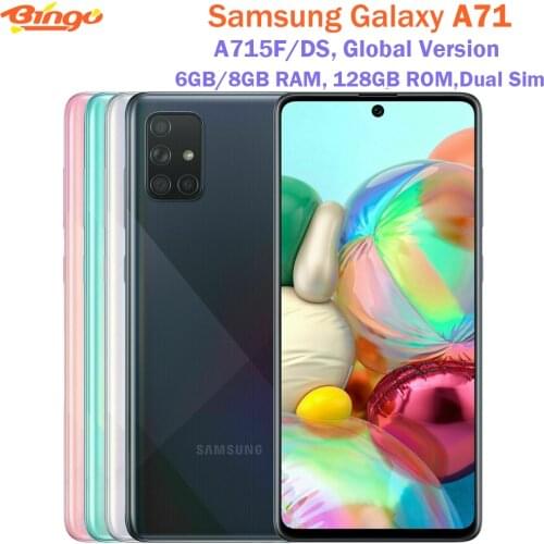 Samsung Galaxy A71 A715FD Dual SIM 6.7" Global Version 6GB RAM 128GB ROM Snapdragon Octa Core 4 Camera NFC 4G LTE Cellphone