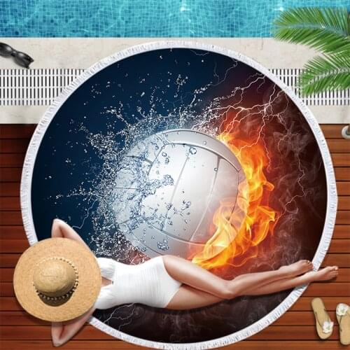Football fire luxury beach towel Sea beach towel Fringed beach towel Round beach towel Large beach towel Towel beach Beach towel