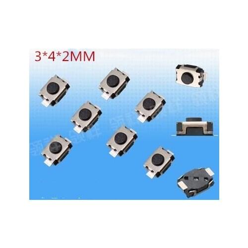 Smd 3 * 4 * 2MM Micro button 3X4X2 tact switch 2 pin little turtle single shrapnel temperature ic 3x4x2MM