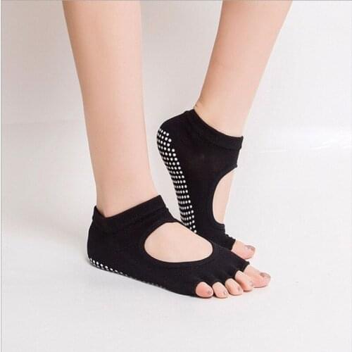 WorthWhile 1 Pair Women Yoga Socks Anti Slip for Lady Gym Fitness Sports Pilates Sock Professional Slippers Dance Protector