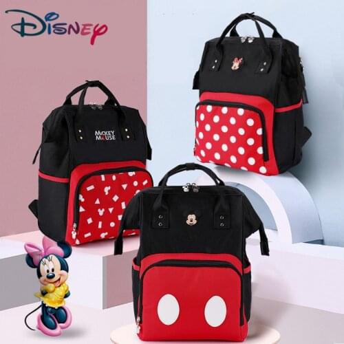 Disney Diaper Bag Backpack Mummy Maternity/Nappy Bag Baby Bag Baby Mickey Mouse Travel Nursing Bag For Baby Care Wet Bag 2021