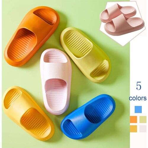 Slippers For Boy Girl Home Shoes Summer Toddler Flip Flops Soft Bottom House Indoor Slippers Beach Love Kids Shoes Family Style