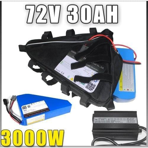 72V 30AH Triangle Battery Pack For 3000W Electric bicycle Scooter E-bike 72V 30Ah battery